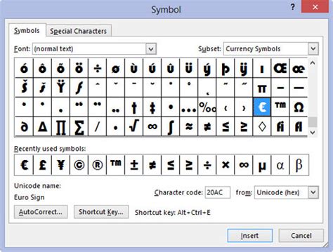 List Of Microsoft Word Symbols Asseval