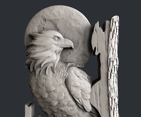 D Stl Models For Cnc Artcam Aspire Relief Eagle Etsy