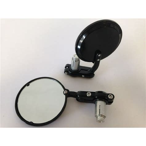handlebar mirrors motorcycle    handle bar  foldable black