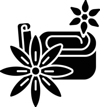 Star Anise Black Glyph Icon Anis Vector Symbol Vector Anis Vector