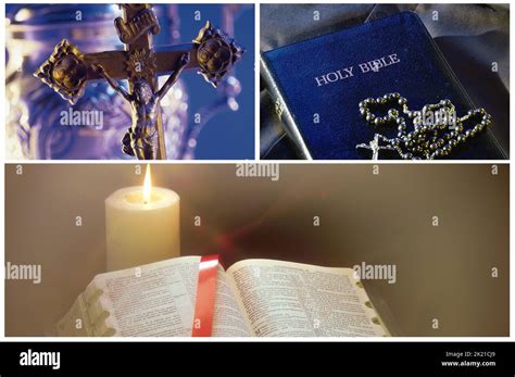 Symbols of the Catholic Christian religion Stock Photo - Alamy