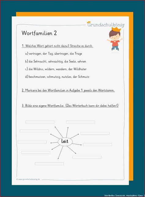 Gr Te Wortfamilien Grundschule Arbeitsbl Tter Klasse Sie