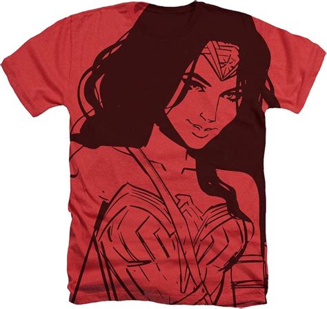 Wonder Woman Movie Ww Smile Unisex Adult Sublimated Heather T Shirt For