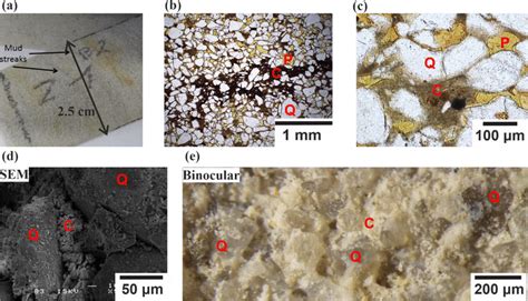 Representative Images Of Sandstone S2 A Dark Stains In The Rock Are