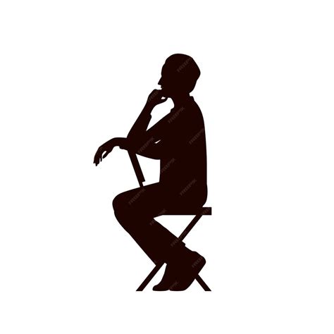 Free Vector | Flat design person sitting silhouette