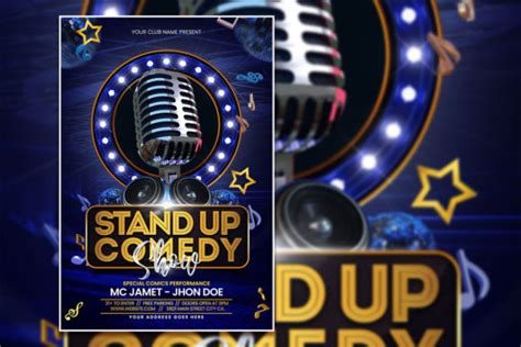 Stand Up Comedy Show Poster Template Graphic By Eyestetix Studio