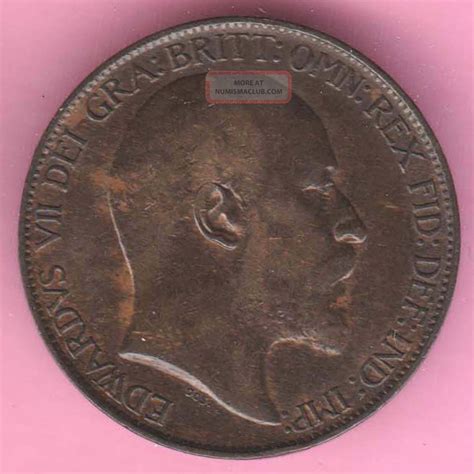 Uk Great Britain Half Penny King Edward Vii Rarest