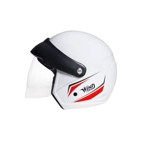 Capacete Taurus Wind Branco E Vermelho Sbs Motos