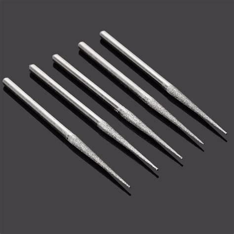 5pcs New Mini Drill Diamond Grinding Head 3mm Shank Bur Bit Set