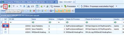 Framework Linha Rm Frame Jobs Ativos Na Base De Dados Rm