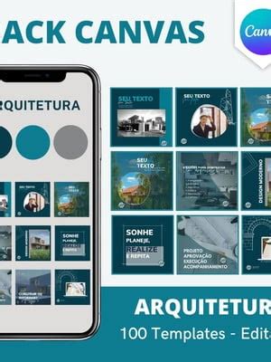 Pack Template De Arquitetura Editavel No Canva Compre Produtos