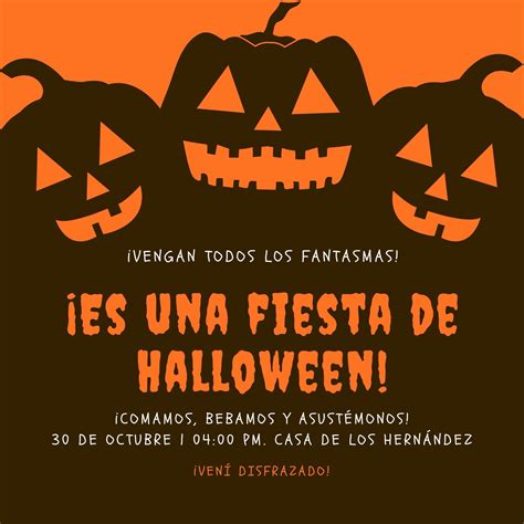 Lista Foto Imprimir Invitaciones De Halloween Para Editar Cena Hermosa