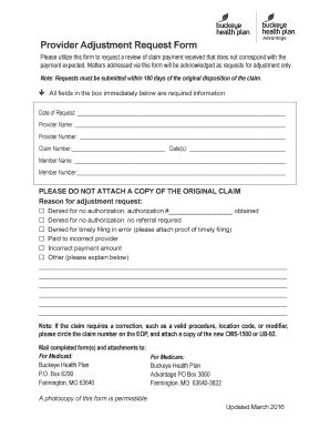 Form Mo Advantage Provider Adjustment Request Fill Online
