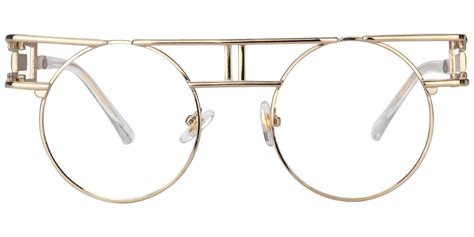 Madison Round Gold Eyeglasses Vooglam