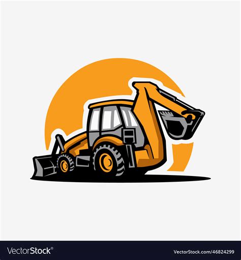 Backhoe Loader Royalty Free Vector Image Vectorstock