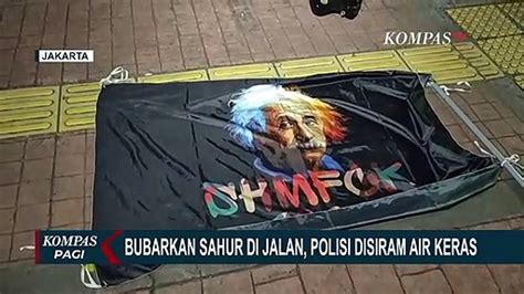 Polisi Disiram Air Keras Saat Bubarkan Konvoi Motor Berkedok Sahur On