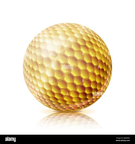 Realistic Golf Ball Isolated On White Background Traditional Classic