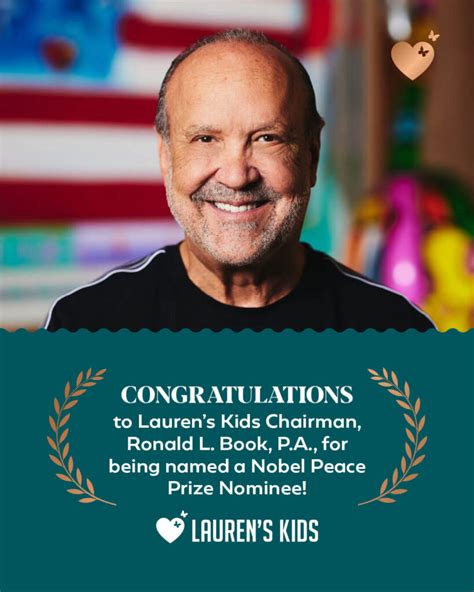 Laurens Kids Chairman Ronald L Book Nominated For 2024 Nobel Peace