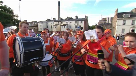 Bbc One Look North North East And Cumbria Band Greets Runners At