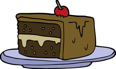 Cartoon Doodle Slice Of Cake 12171610 Vector Art At Vecteezy