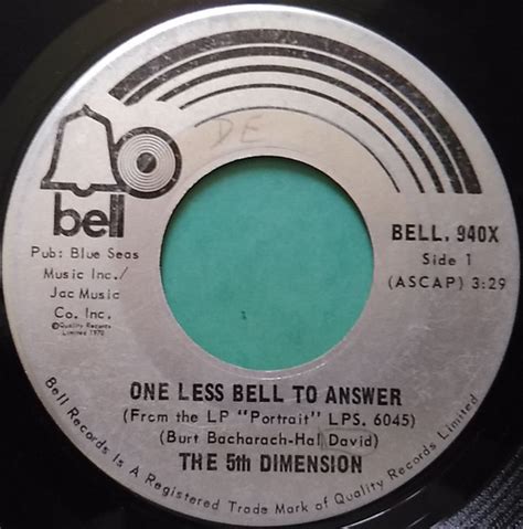 The 5th Dimension One Less Bell To Answer 1970 Vinyl Discogs