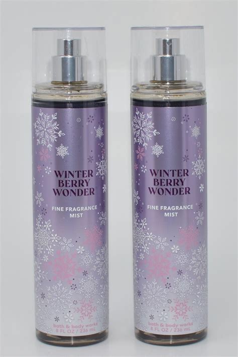 2 Bath And Body Works Winterberry Wonder Fine Fragrance Mist Body Spray