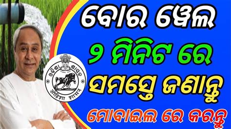 How To Deep Borewell Odisha Online Apply Odisha Lift