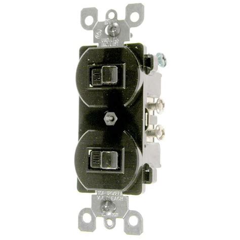 Leviton 15 Amps Single Pole Or 3 Way Rocker Duplex Combination Switch Brown 1 Pk