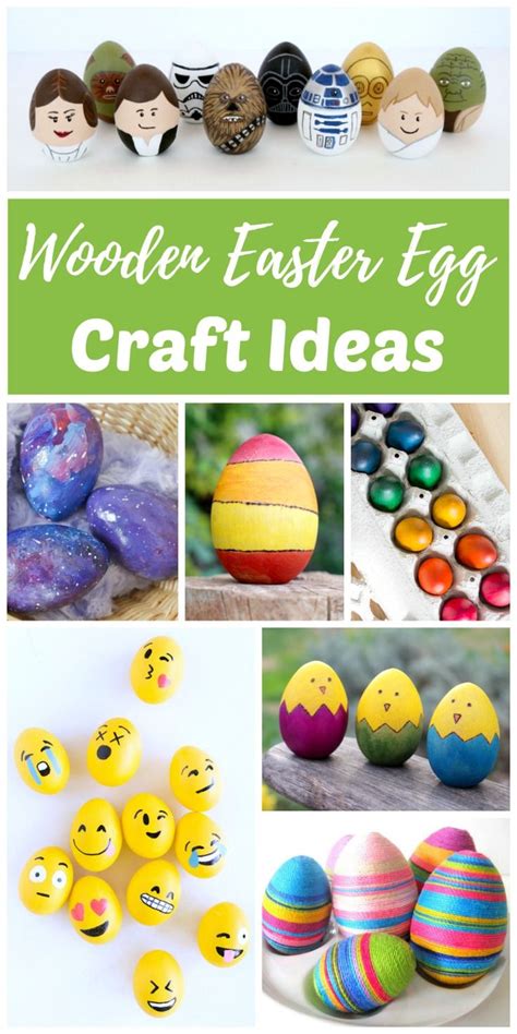 Wooden Easter Egg Crafts and Decorating Ideas | Egg crafts, Easter egg ...