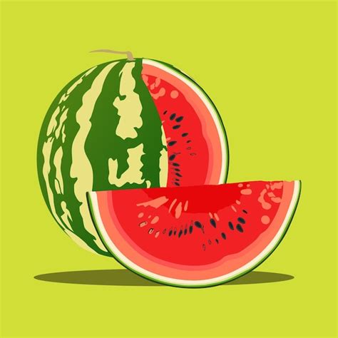 Premium Vector Cut Fruits Watermelon