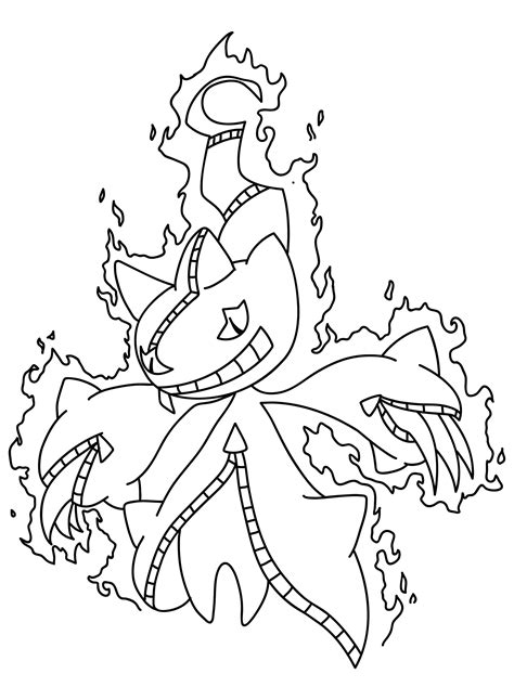 Coloring Page Pokemon Mega Banette Free Printable Coloring Pages