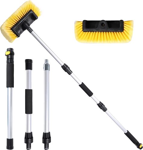 NAVAPAL 54 Car Wash Brush With Long Handle Flow Thru Soft Bristle Car