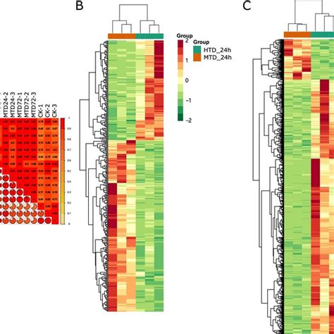 Gene expression analysis. Correlation across samples according to gene ...