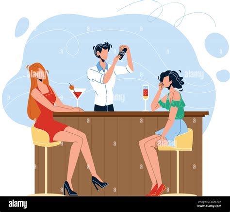 Women Cocktail Shaker Stock Vector Images Alamy