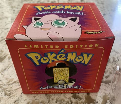 Mavin 1999 Pokemon 23k Gold Plated Trading Card Jigglypuff Pokeball