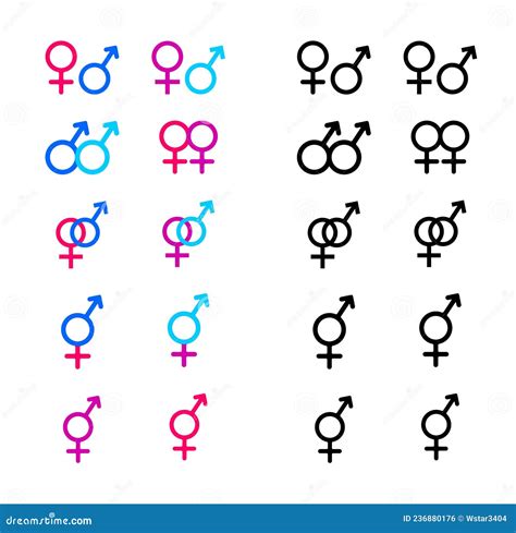 Male Female Icons Vector Illustration Stock Vector Illustration Of