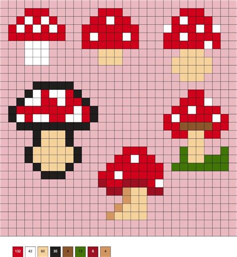 Mushroom Perler Beads 25 Patterns Diy Candy