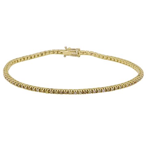 Bracciale Tennis In Oro Giallo Con Diamanti Alfieri St John