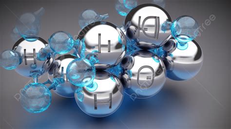 3d Illustration On Water Molecule And Organic Chemistry Background