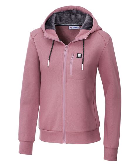 K Swiss Hoodie Wfur Jacket刷毛連帽外套 女 莓粉 Pchome 24h購物