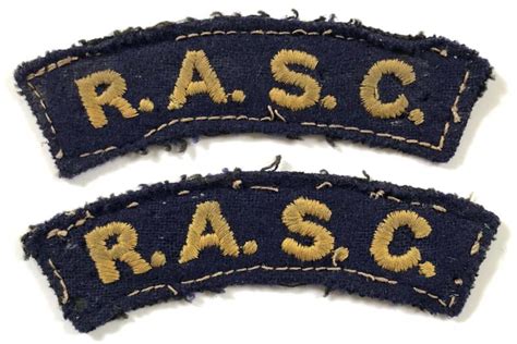 Sally Bosleys Badge Shop Ww Royal Army Service Corps R A S C Pair