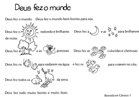 Atividades Sobre A Criação Do Mundo Educação Infantil