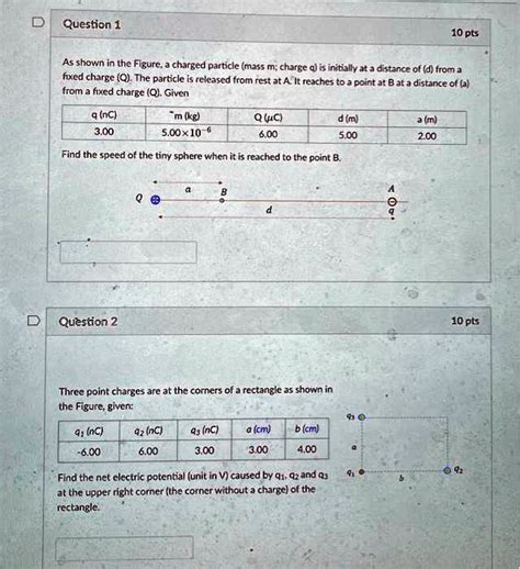 Solved Texts Question1 10pts As Shown In The Figure A Charged