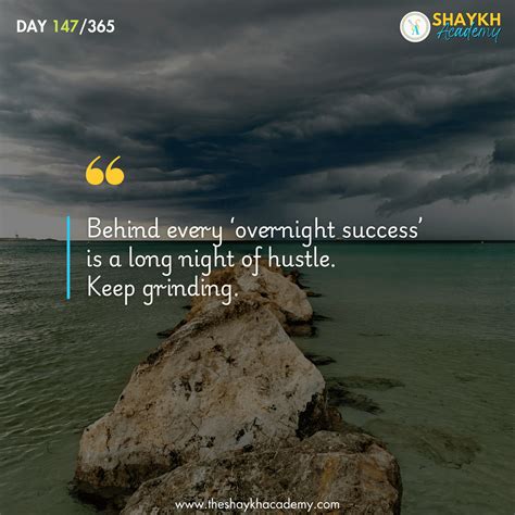 Day 147/365 : Behind every ‘overnight success’ is a long night of