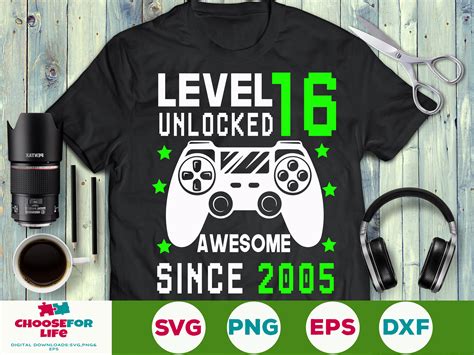 Level Unlocked Svg Th Birthday Boy Gamer Years Old Etsy