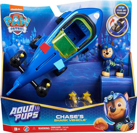 Chase Aqua Pups Paw Patrol Figure And Vehicle