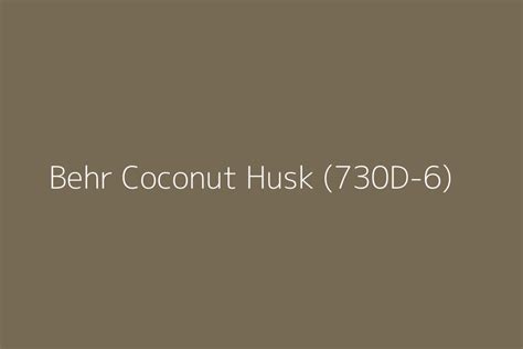 Behr Coconut Husk 730D 6 Color HEX Code