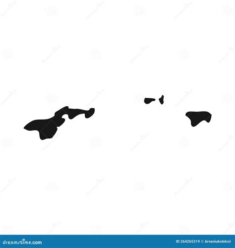 Guam Island Highly Detailed Political Map Cartoon Vector