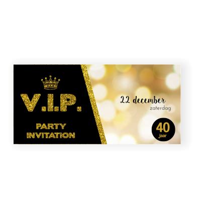 Jaar Verjaardag Liggende Vip Ticket Uitnodiging