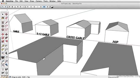 Sketchup 2013 Tutorial Using Follow Me Complex Roof Pitches Youtube